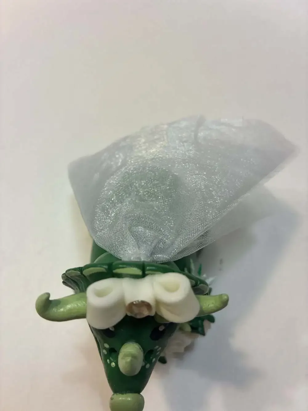 PerlillaPets Handmade Triceratops Wedding Cake Topper Set